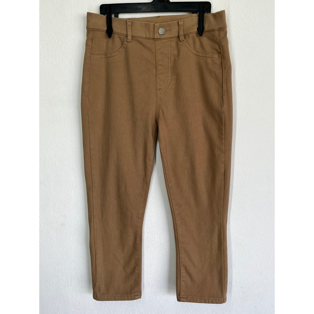 กางเกงยีนส์ยืดขายาวสีน้ำตาล Uniqlo มือ 2 Skinny Heattech เอว 27 นิ้ว สะโพก 34นิ้ว เป้า 10นิ้ว ปลายขา