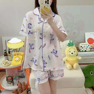 SS#ชุดนอนผ้าฝ้ายญี่ปุ่น.เนื้อผ้าบางเบาใส่สบาย.ลายการ์ตูน.น่ารัก #SSญี่ปุ่น