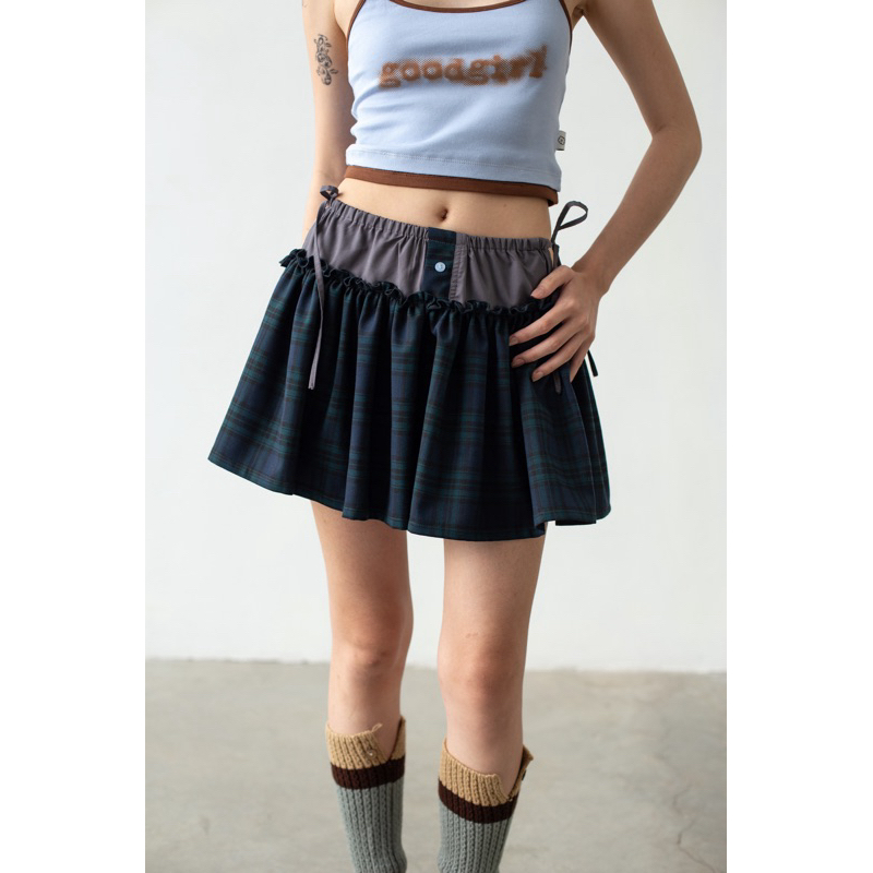 BALLADS GRUNGE GIRL MINI SKIRT กระโปรงสั้นรูดระบาย - รูปที่ 5