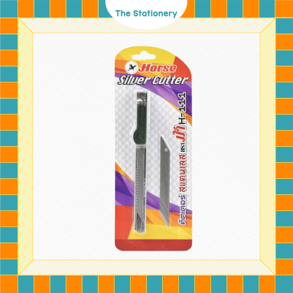 ตราม้า มีดคัตเตอร์ ซิลเวอร์ H-111