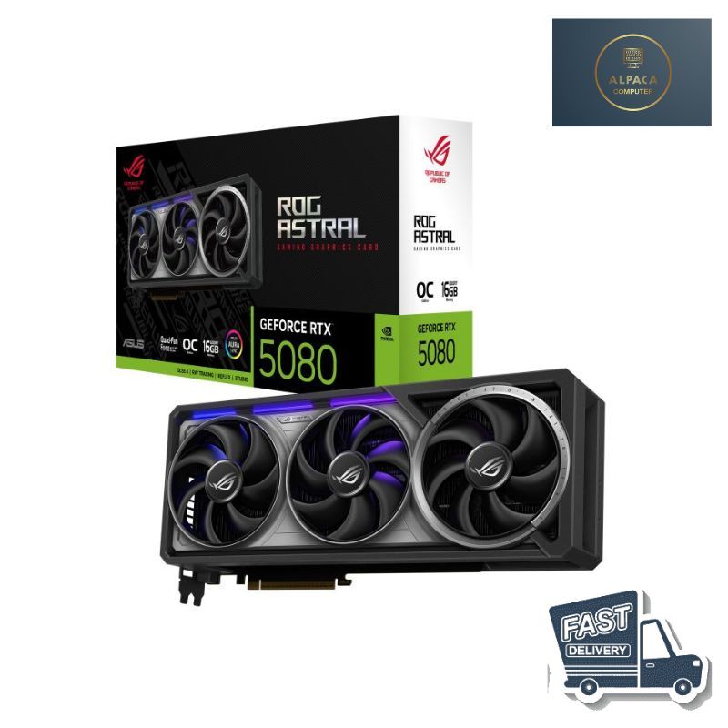 ASUS  VGA ROG Astral GeForce RTX™ 5080 16GB GDDR7 OC Edition สินค้าพร้อมส่ง