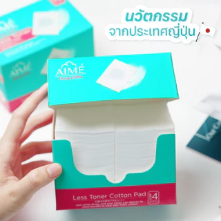 AIME Less Toner สำลีประหยัดโทนเนอร์ 2in1 แผ่นบางพิเศษ แยกแผ่นได้ (เซตคู่ 80 แผ่นx1 และ 240 แผ่นx1)