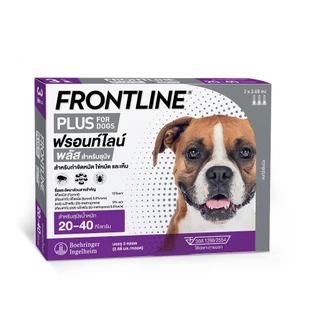 FRONTLINE PLUS DOG Size L (20-40 kg) ฟรอนท์ไลน์ พลัส ยาหยดกำจัดเห็บหมัด สำหรับสุนัข ขนาด L (น้ำหนัก 20-40 กก.)