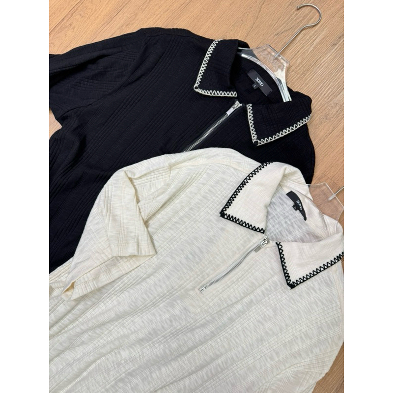 KALEN SHIRT เสื้อคอปกแขนสั้นทรงโอเวอร์ไซส์