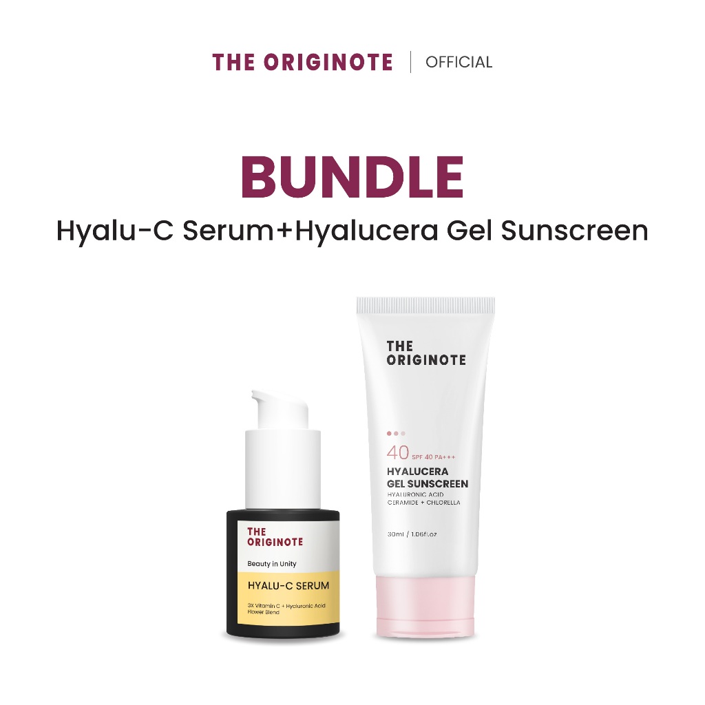 [เซ็ตคู่] The Originote Hyalu-C Serum +Hyalucera Gel Sunscreen - เซรั่มไฮยา วิตซี  + ครีมกันแดดเนื้อ