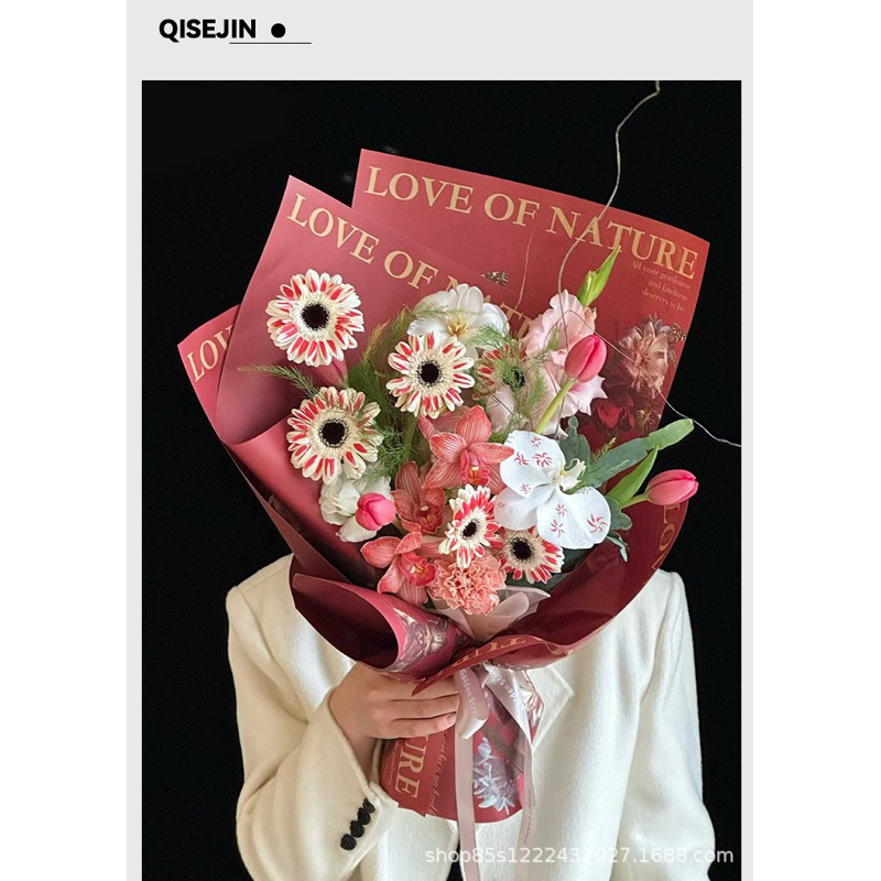 กระดาษห่อดอกไม้ ห่อช่อดอกไม้ ขนาด 50*35ซม แพ็ค 10แผ่น สินค้าพร้อมจัดส่งในไทยครับ - รูปที่ 3