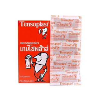 Tensoplast Strips พลาสเตอร์ยา พลาสเตอร์ชนิด ผ้า และ พลาสติก สีเนื้อ (1 กล่อง = บรรจุ 100 ชิ้น) Tensoplastic ใส