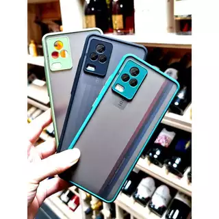 เคสขอบสีหลังแบบขุ่น ใช้สำหรับ Vivo V19 Y11 Y12 Y15 Y17 Y95 Y93 Y91I Y91C Y1S Y20 Y20S Y20I V15 Y33T เคสขอบลังด้าน