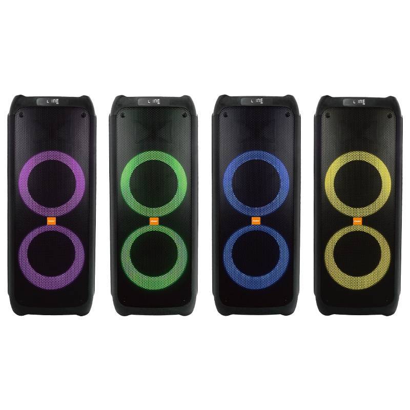[ผ่อน0%] d-power POWER1 ลำโพง Party Box 300W RGB ดอก10นิ้วx2 ล้อลาก ไมค์ลอย ฟรี ประกัน1ปี
