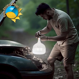 ไฟตุ้มพกพา 120W ปรับไฟได้ 3 โหมด มีแสงขาวและแสง วอร์มไวท์ หลอดไฟ LED ชาร์จไฟได้ รุ่น TSM-0120