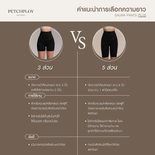 PETCHPLOYSECRET Sauna Burning Pants Plus+ กางเกงซาวน่า เรียกเหงื่อ รุ่นใหม่ เร่งเผาผลาญ ไม่ม้วนที่แรกในไทย