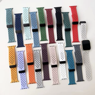 🇹🇭ส่งจากไทย สายซิลิโคนแม่เหล็ก สำหรับ iWatch ทุก series ขนาด 38/40/41/42 & 42/44/45/49/46 mm สำหรับแอปเปิ้ลวอช