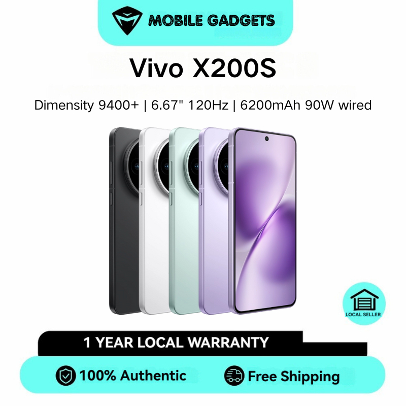 Vivo X200S | Mediatek Dimensity 9400+ | 6.67” 120Hz 1260 x 2800 pixels | 6200mAh 90W wired