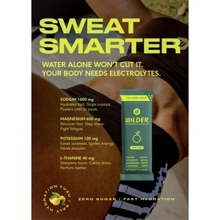 WILDER Salt Electrolytes ให้ความสดชื่นอย่างรวดเร็ว แบบ set 3 ซอง | เกลือแร่เข้มข้น สำหรับคนออกกำลังกาย