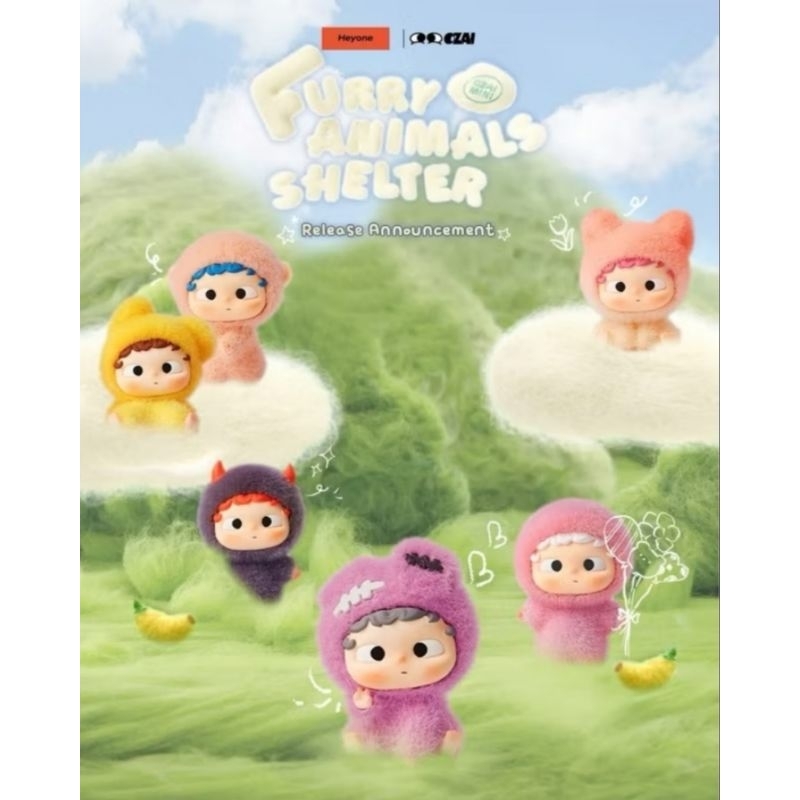 Ozai - Furry Animals Shelter Series Furry Mini Bean ( Ozai Mini ตัวขน ) แบบยก Box ไม่แกะซีล