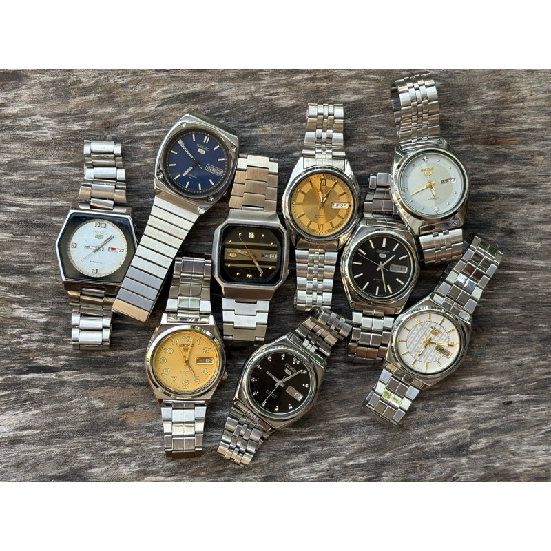 นาฬิกา ไซโก้  แท้มือสองออโต้ Automatic seiko5 7009,7S26 หลังทึบ หลังใส