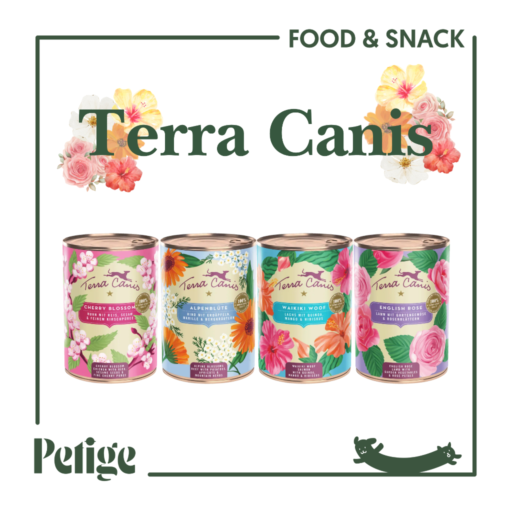 Terra Canis Flower Menu Wet Dog Food อาหารเปียกสุนัขเกรดพรีเมี่ยม ขนาด 400 กรัม