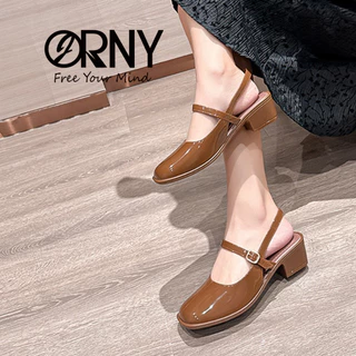 ORNY(ออร์นี่) ® Mary Janes รองเท้าแมรี่เจน สไตล์ผู้ดีอังกฤษ ส้นหนา OY627