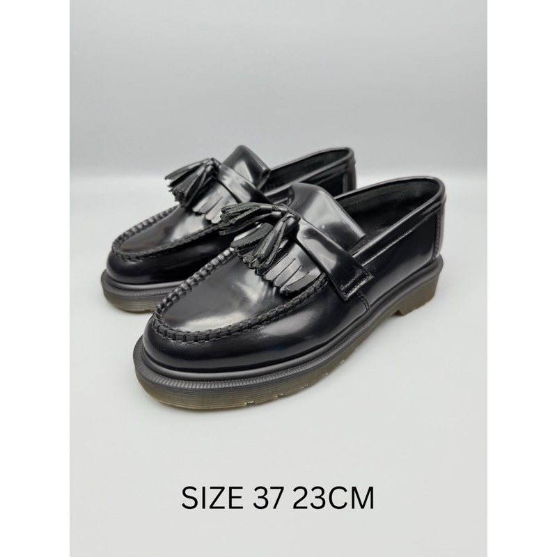 Sz.37 Dr.Martens Adrian BlackSmooth Loafers Nobox รองเท้าโลฟเฟอร์มาตินมือสองของแท้100%