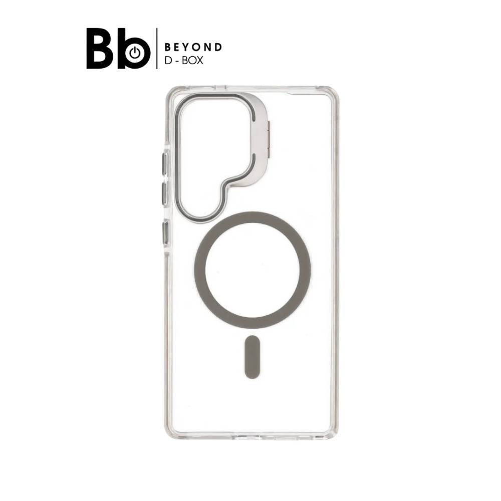 เคส QPLUS Samsung S25 Ultra Magnetic Transparent Gray with Camera Stand by BB Beyond D-Box