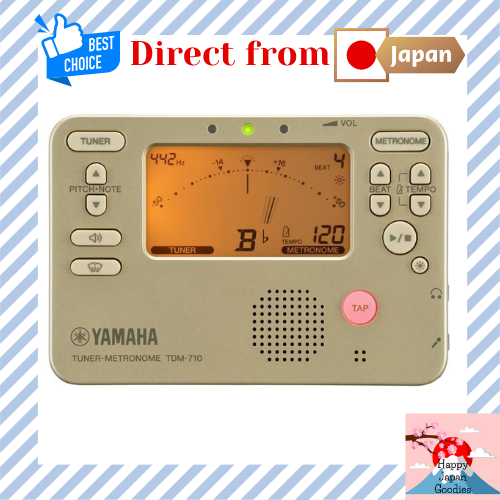 YAMAHA Tuner Metronome Gold TDM-710GL - Simultaneous Tuner & Metronome, Perfect for Daily Practice, 