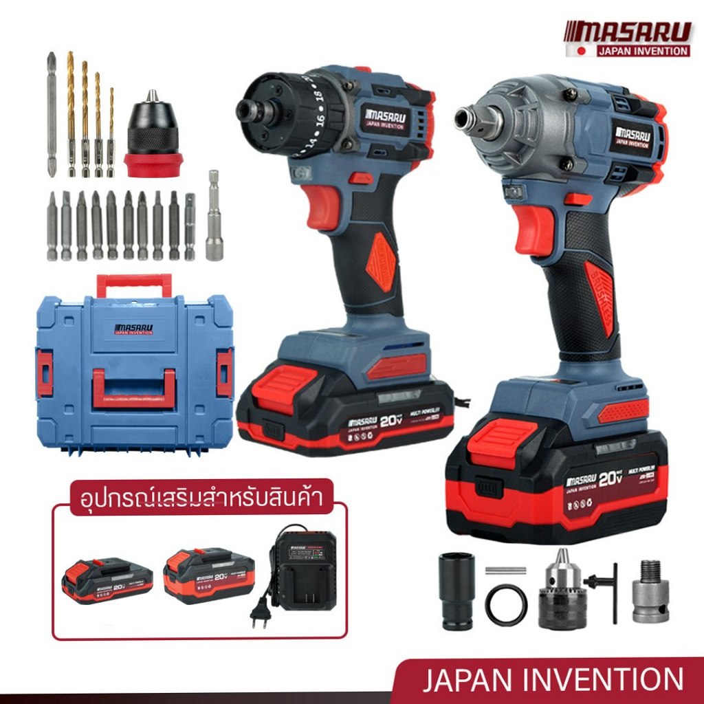 COMBOSET MASARU สว่านไขควง บล็อกไร้สาย หินเจียรไร้สาย รุ่นSCCG-100/SCCG-105 จับคู่สุดคุ้ม แบตอึดทน - รูปที่ 4