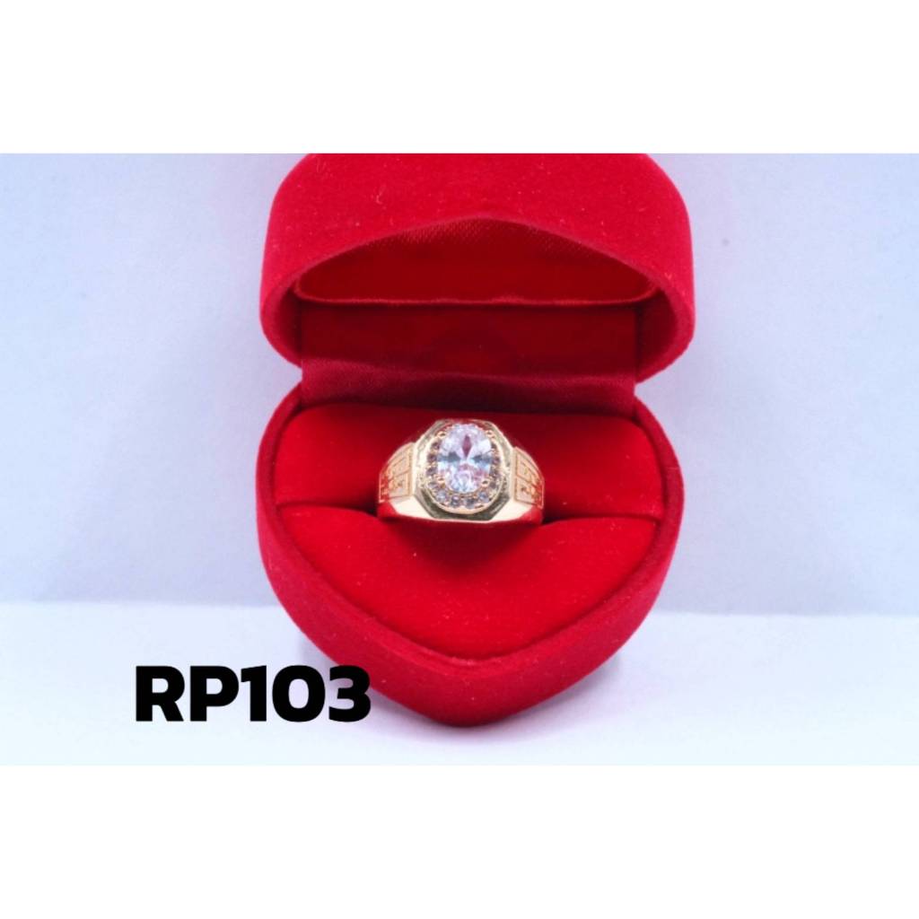 3ลาย จำนวนจำกัด แหวนชุบทอง ประดับเพชร แฟชั่นเรียบง่ายสําใส่ได้ทัง ผู้หญิง ผู้ชาย - รูปที่ 3