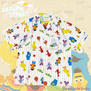 ชุดนอน Elmo & Friends เซซามี่สตรีท 🌈 ผ้า Cotton Silk |คอตตอนพรีเมี่ยม (อก 42) งานป้ายลิขสิทธิ์แท้ 100% ลายน่ารักมาก