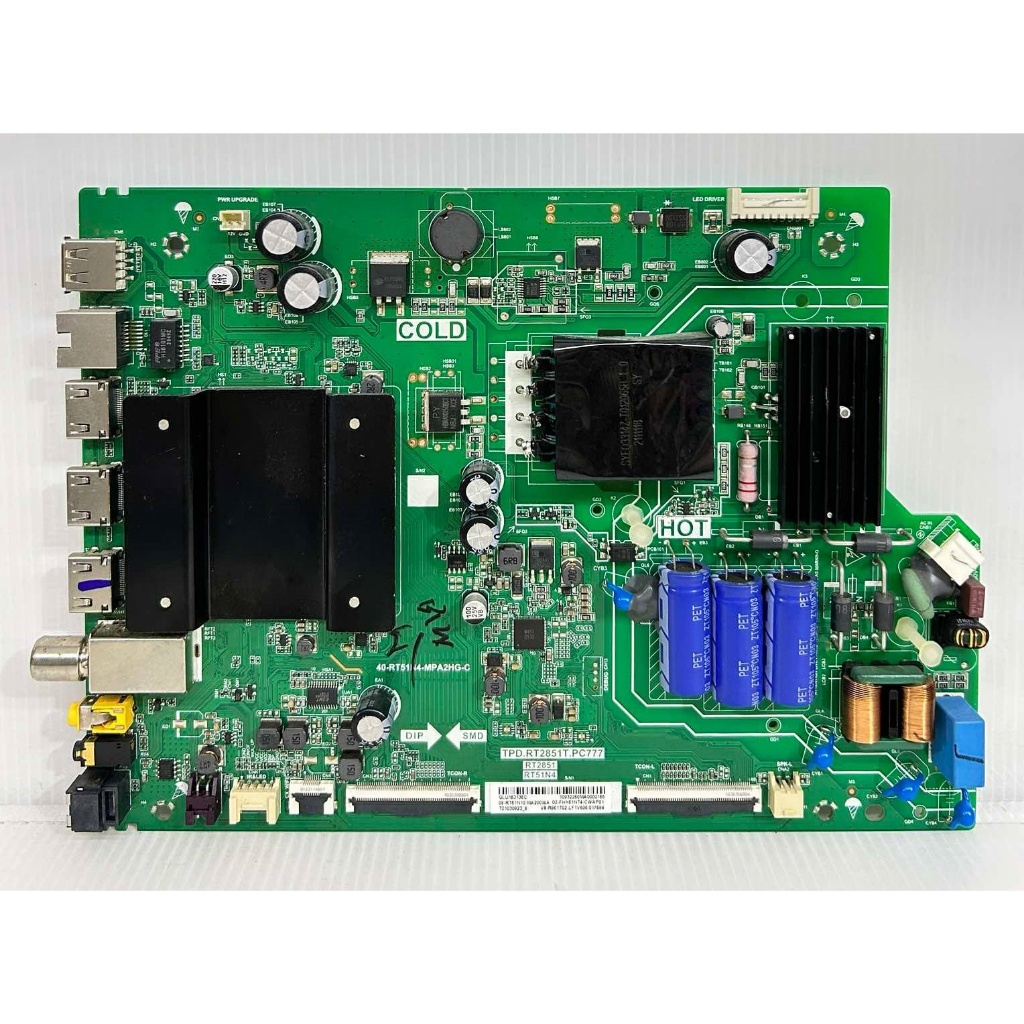 เมนบอร์ด TCL รุ่น 50H6000A / 50P615 / 50T5000A / 50J7000A พาร์ท TPD.RT2851T.PC777 ของแท้ถอด มือ2 เทส