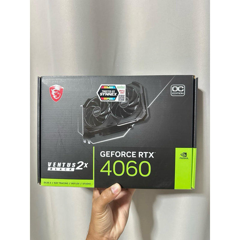 VGA MSI RTX4060 VENTUS 2X BLACK OC 8GB (มือ1-2)