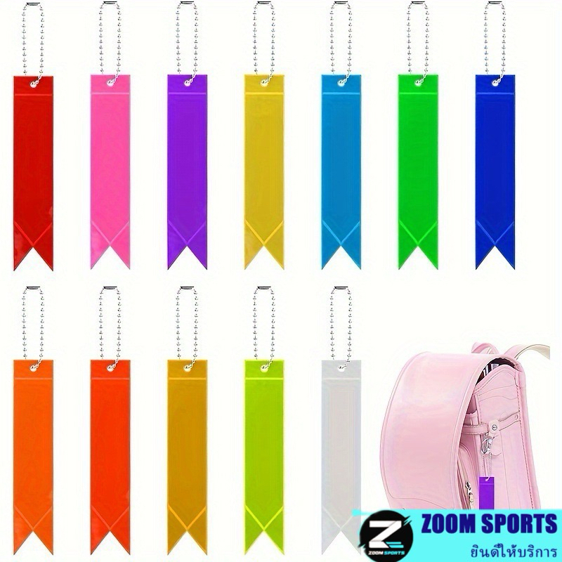 พวงกุญแจป้ายแท็กสะท้อนแสง หลากสี สําหรับกระเป๋าเป้สะพายหลัง ใส่ขณะออกำลังกาย