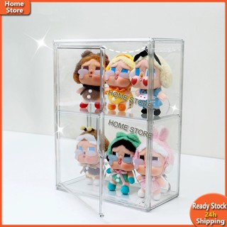 ตู้โชว์Crybaby Labubu Macaron รุ่น 2 ชั้น มีประตูเปิด-ปิด สี…