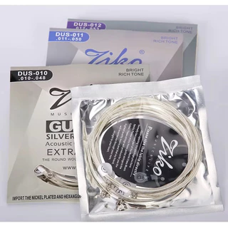 [ของแท้100% ] Ziko สายกีตาร์โปร่งเคลือบเงิน เบอร์ 010/011/012 รุ่น DUS