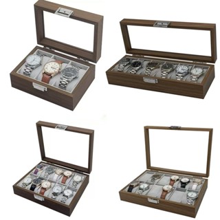 กล่องนาฬิกา 3 6 10 12 เรือน ไม้เนื้อวอลนัทดำ กล่องใส่นาฬิกา …