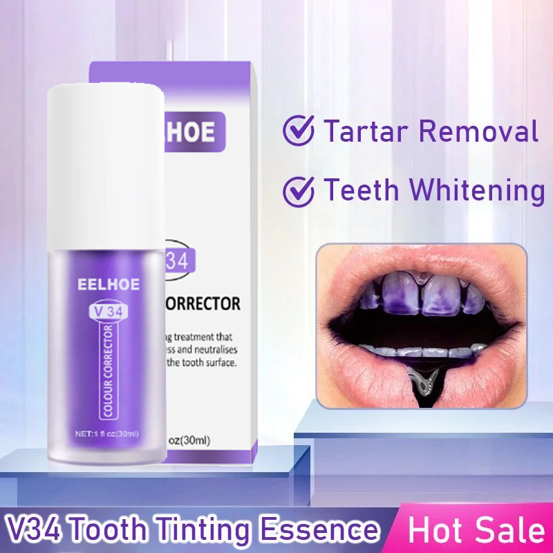 ออสเตรเลีย🔥🔥🔥 V34 Color Corrector Serum - เซรั่มขวดละ 30 มล. Serum ฟอกฟันขาว, ขจัดคราบหินปูน, ไม่เป็