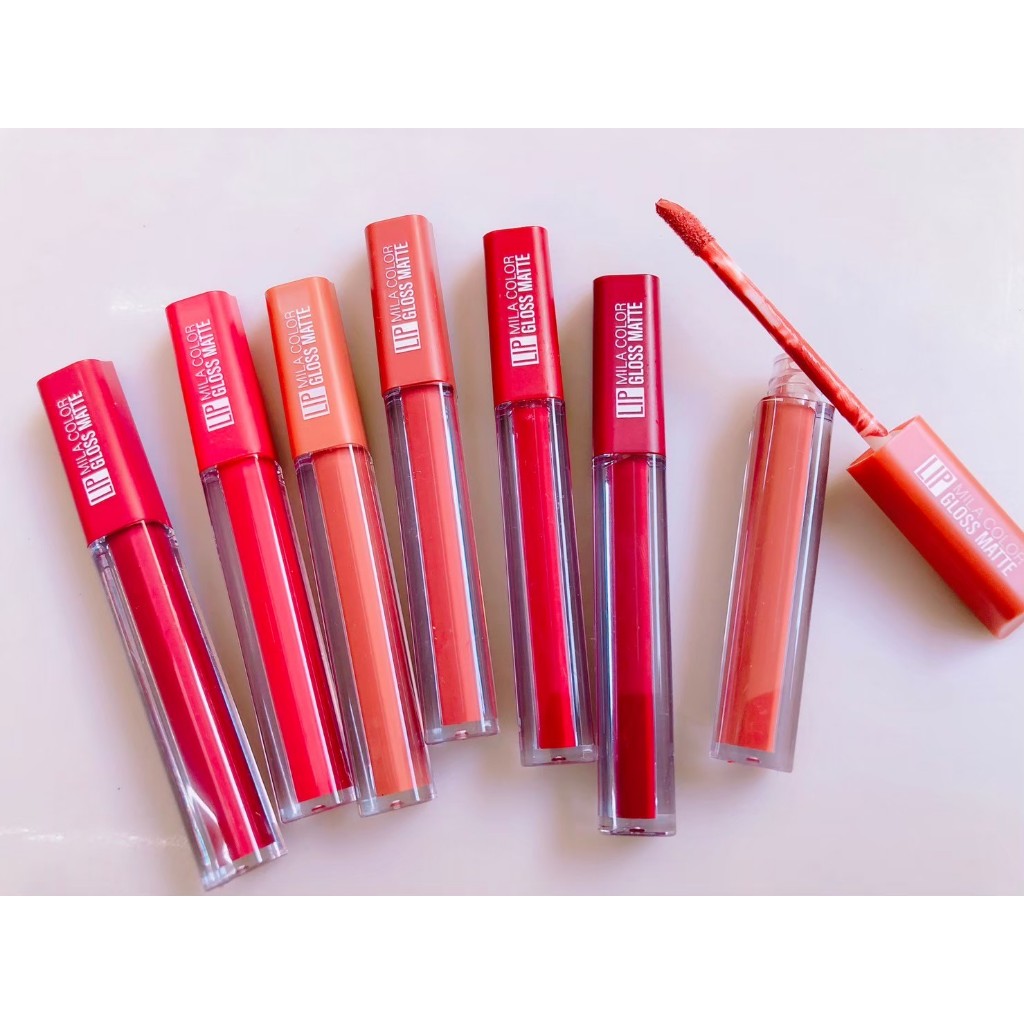 MILA ลิปกลอสกึ่งแมทท์ สีสวยติดทนกันน้ำ พกพาง่าย MC.5132