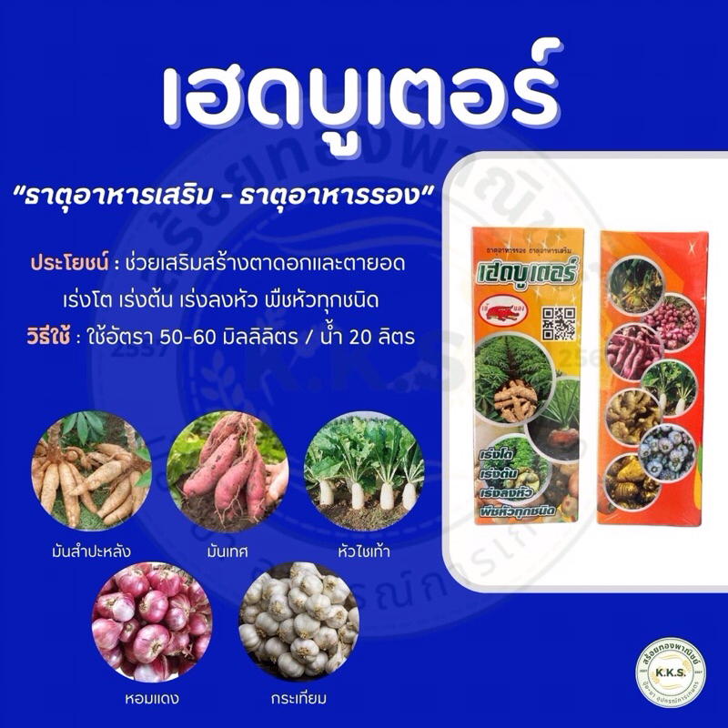 เฮดบูเตอร์ เร่งต้น เร่งใบ เร่งลงหัว ใช้ได้กับพืชหัวทุกชนิด
