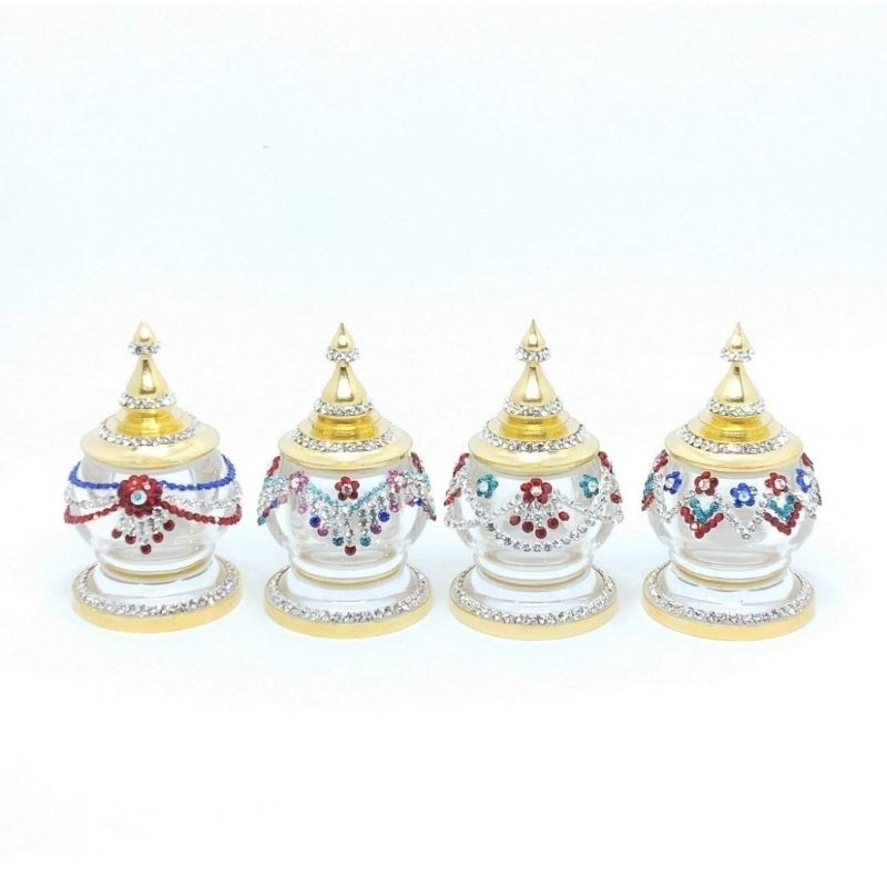 ผอบทองติดเพชรสี ผอบใส่พระธาตุเกรดAAA
