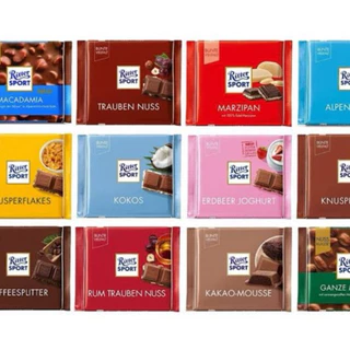Ritter sport ช๊อกแลตบาร์ 100 กรัม พร้อมส่ง