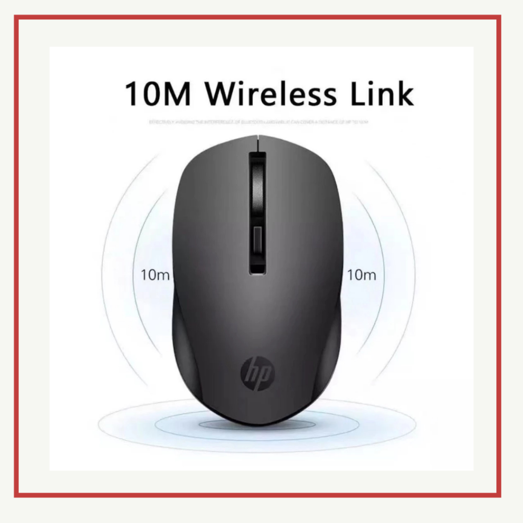 [พร้อมส่ง] เมาส์ไร้สาย Wireless Mouse HP S1000 Plus ไม่มีเสียง สามสีให้เลือก แถมแผ่นรองเมาส์ รูปที่ 2