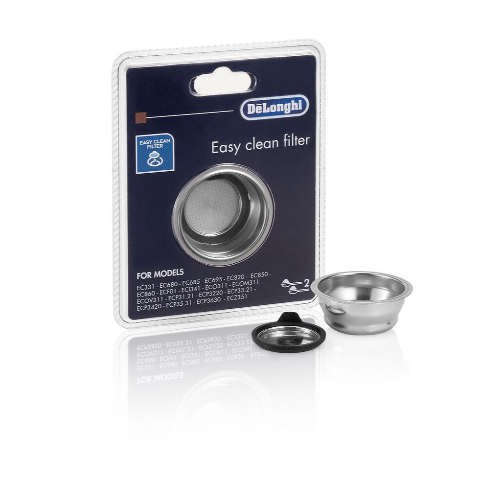 De'Longhi ถ้วยกรองกาแฟ ขนาด 2 ช็อต รุ่น DLSC401 สี Stainless Steel