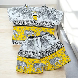 ชุดช้างเด็กเกรดพรีเมี่ยมใส่สงกรานต์และหน้าร้อนผ้านิ่มใส่สบาย