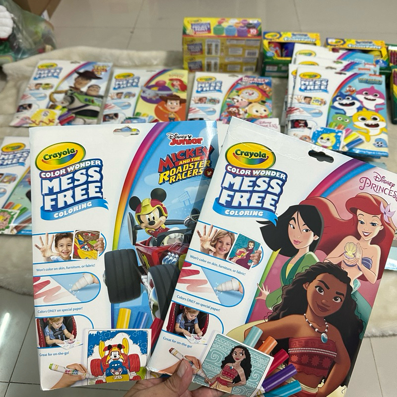 สมุดระบายสี Crayola Wonder Mess การ์ตูน disney ด้วยสีพิเศษไม่เลอะบ้าน