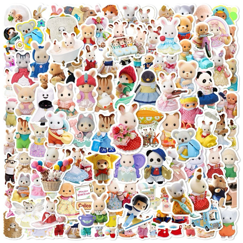 💥จัดส่งไว💥(362)สติกเกอร์ตกแต่งรูปซิลวาเนียนแฟมิลี่ 100 ชิ้น