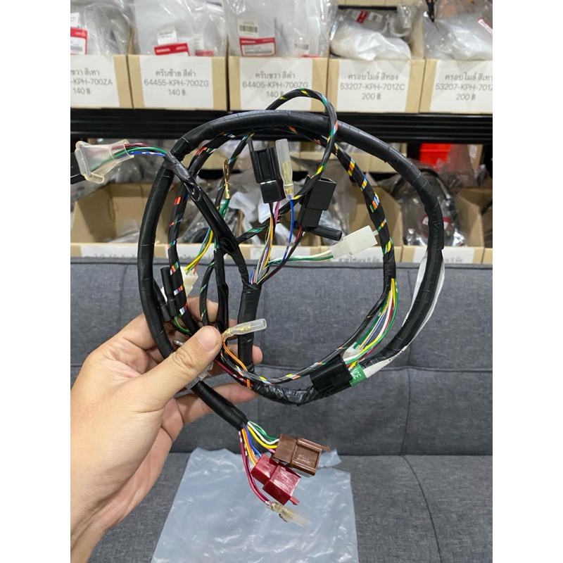 สายไฟเมนเวฟ125R หน้าแหลมสตาร์ทมือ แท้เบิกศูนย์ *32100-KPH-650*