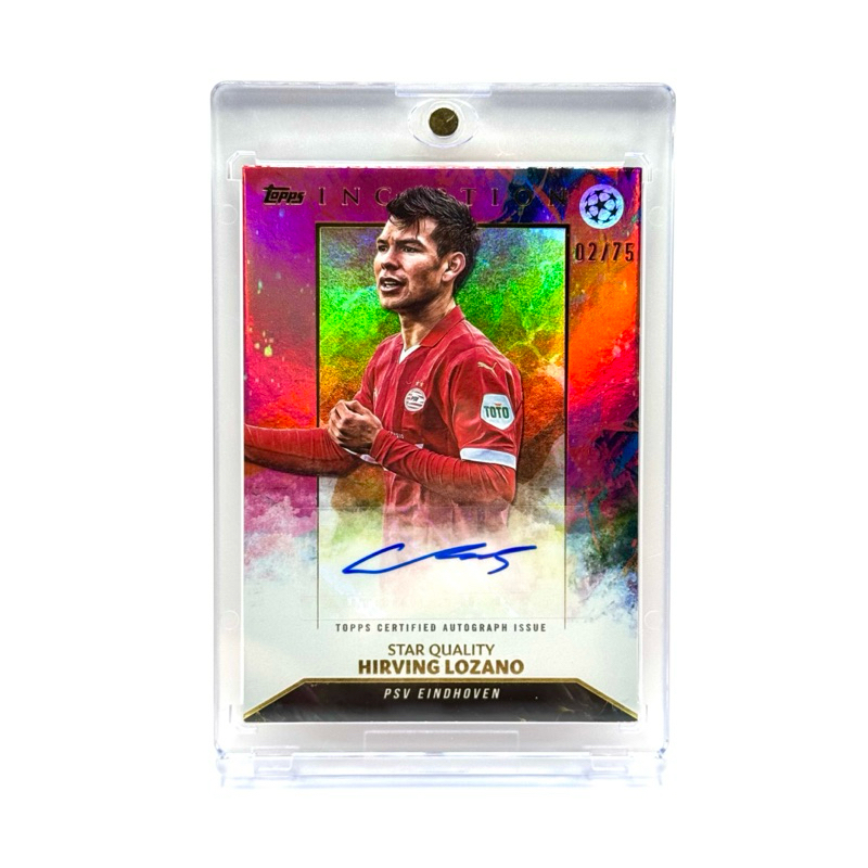 Topps Inception HIRVING LOZANO PSV EINDHOVEN /75 Autograph