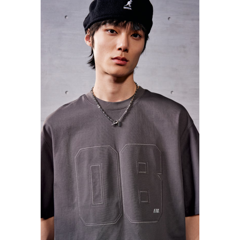 H&M(เอชแอนด์เอ็ม) เสื้อยืดทรงหลวมดีเทลโมทีฟ ผู้ชาย 1274661_1