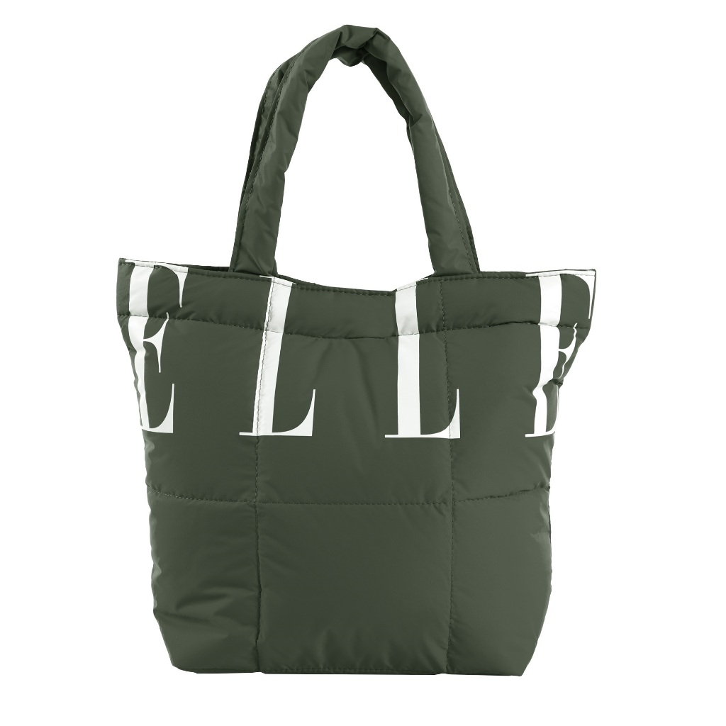 ELLE  กระเป๋าผ้า Puffy Bag Marshmallow ใบเล็ก สกรีน ELLE  8  สี รุ่น H8H012