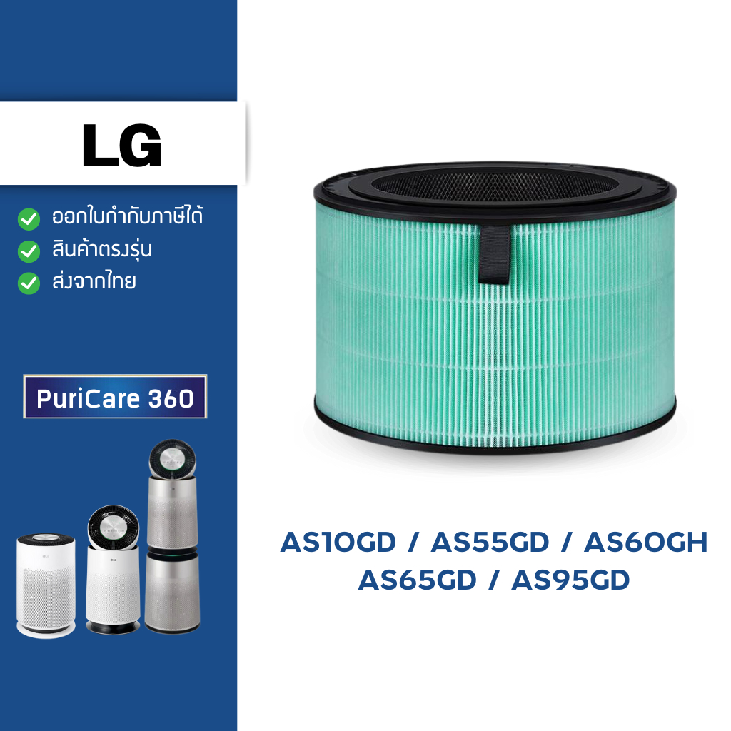 ไส้กรองอากาศ LG Puricare 360 series AS10GD, AS55GD, AS60GH, AS65GD, AS95GD สำหรั