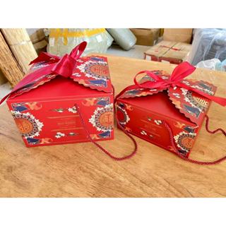 ✅พร้อมส่ง✅กล่องใส่ส้ม กล่องสีแดงสไตล์จีน ใส่ของรับไหว้ ใส่ขน…